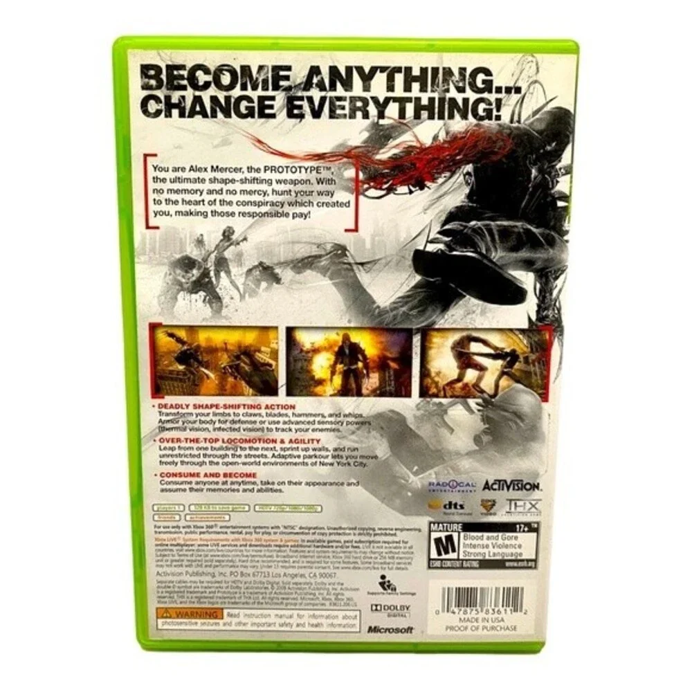 Prototype Action/Adventure Xbox 360